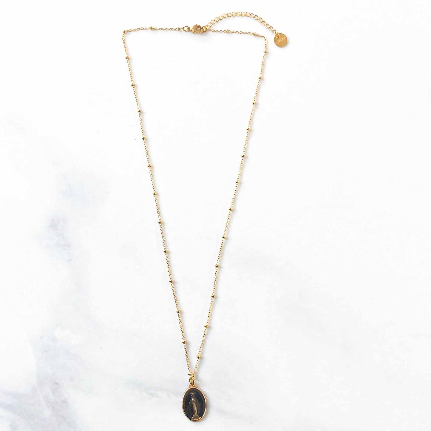 Collier Satellites Mary Médailles Noir