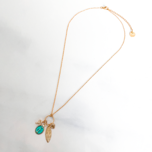 Collier grigris Mary Turquoise