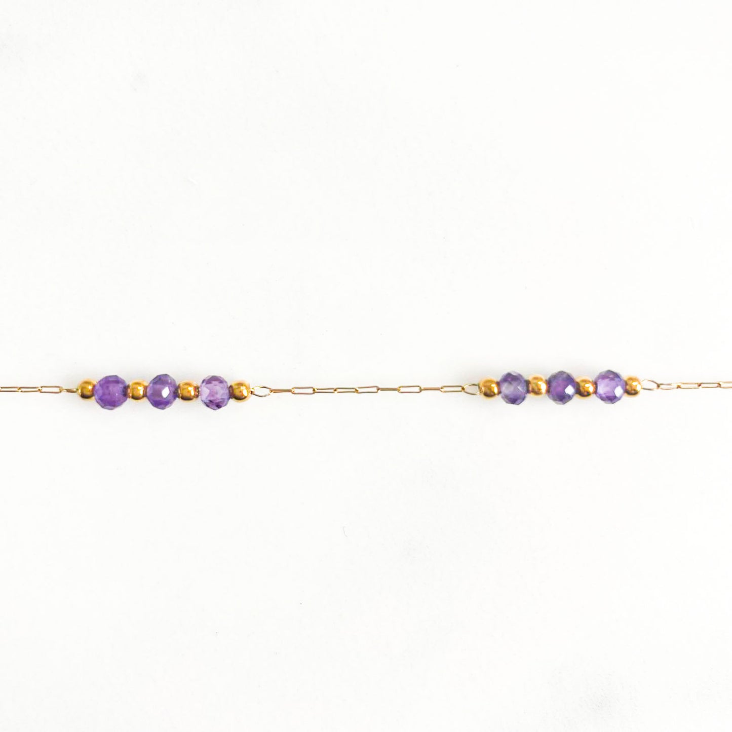 Bracelet mini galets violet améthyste
