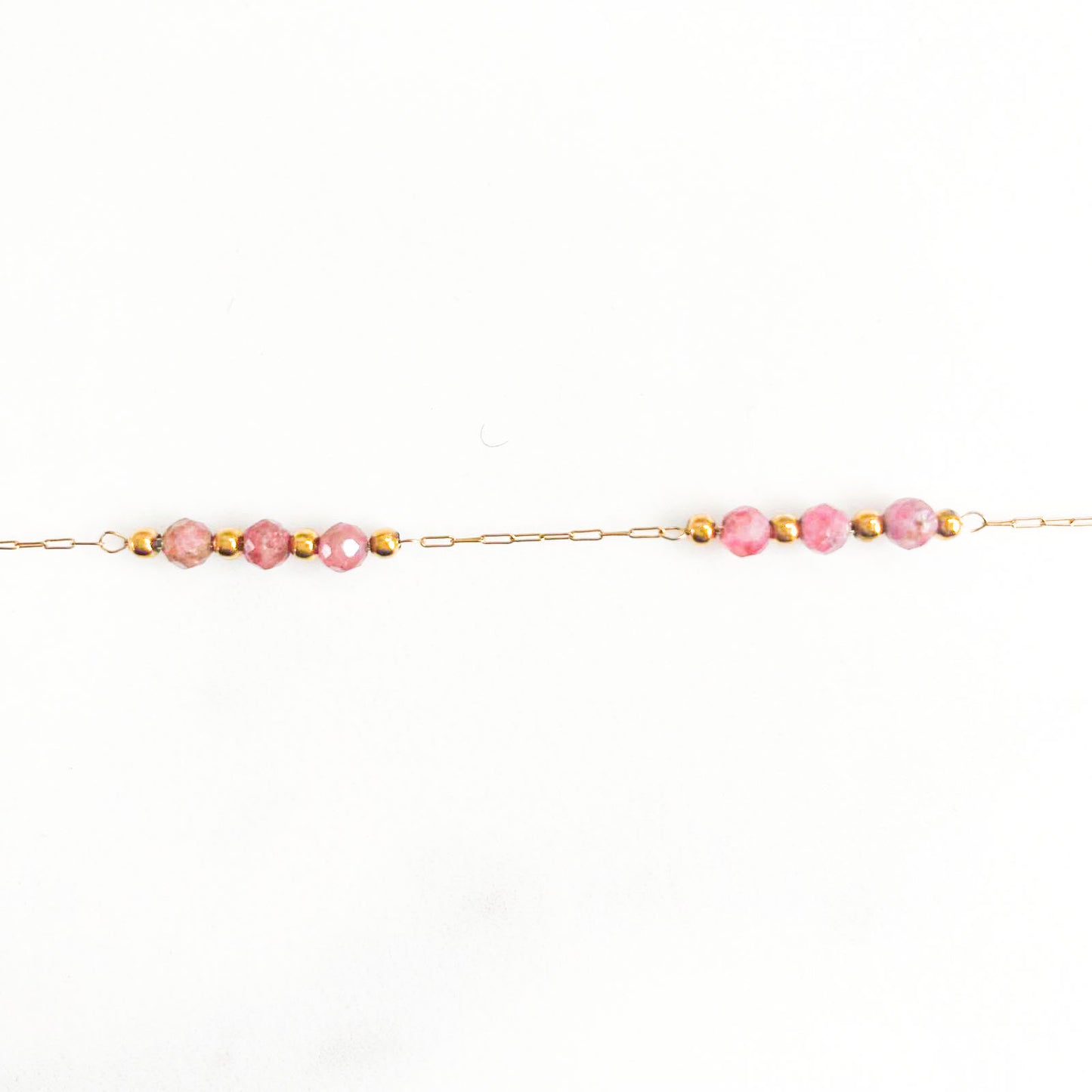 Bracelet mini galets rose rodocrosite