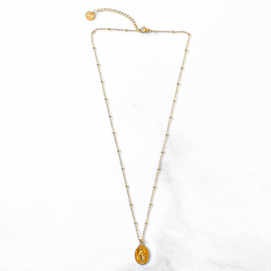 Collier Satellites Mary Médailles Jaune