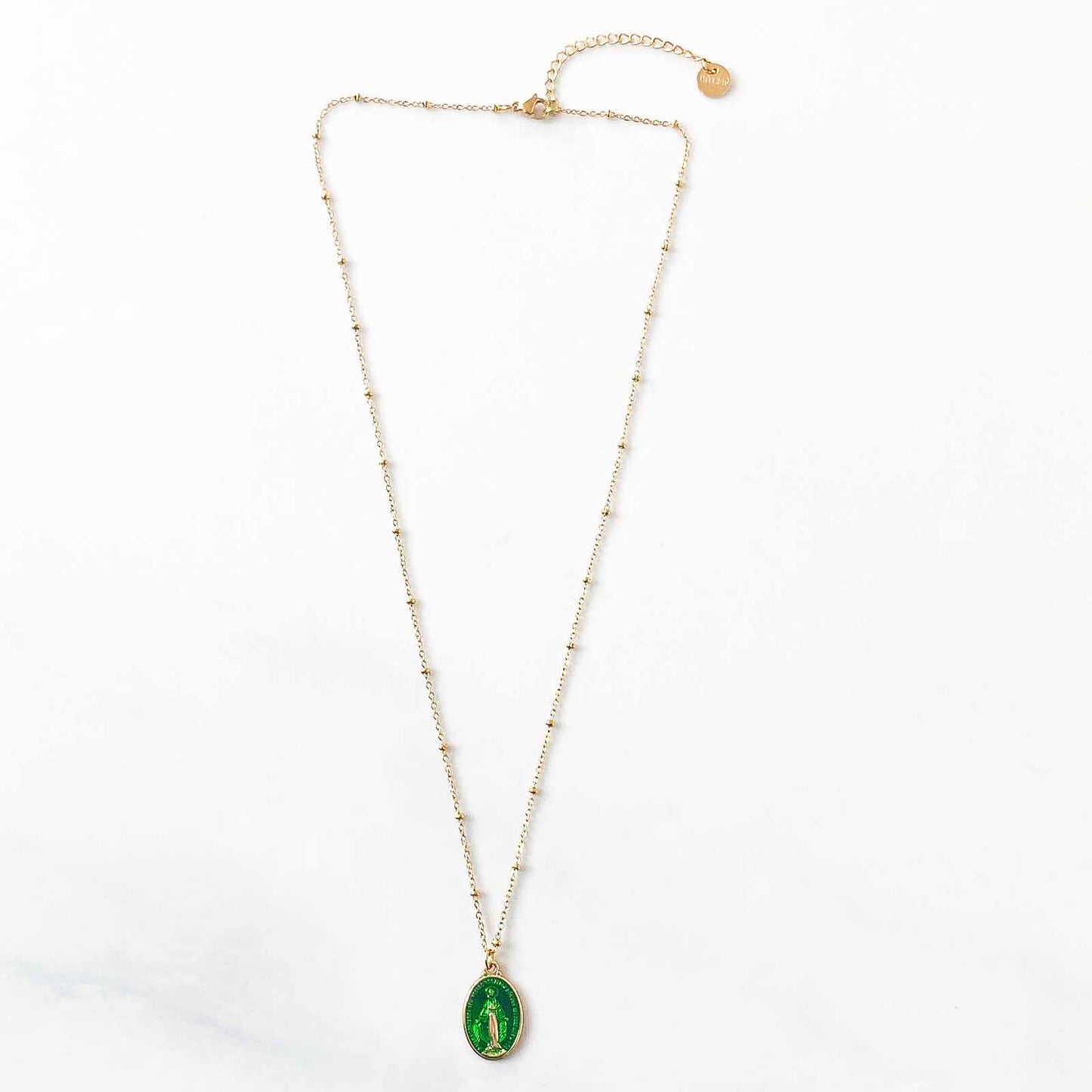 Collier Satellites Mary Médailles Vert