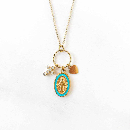 Collier grappe Marie Turquoise